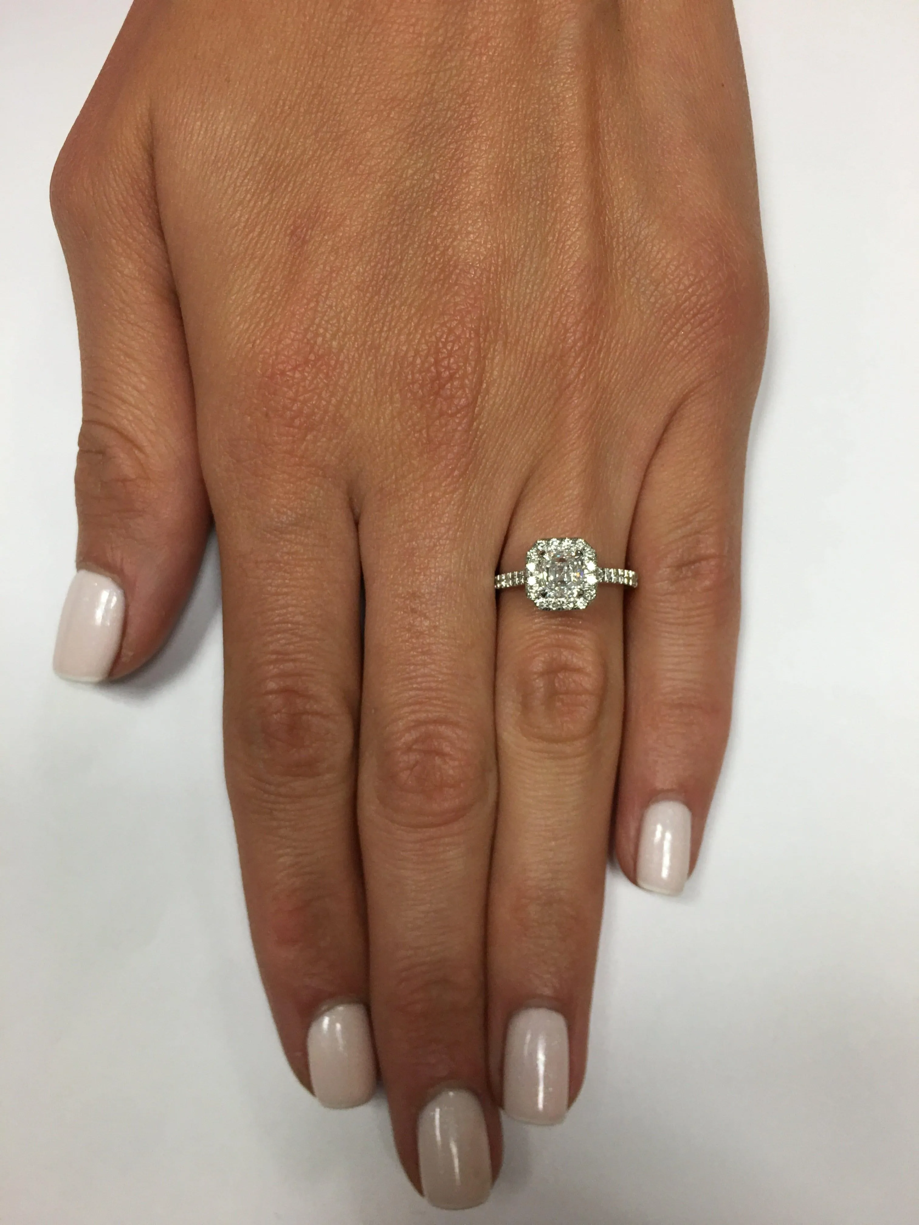 1.45 ct Asscher Cut Diamond Engagement Ring