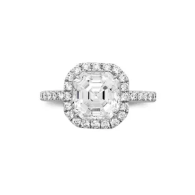 1.45 ct Asscher Cut Diamond Engagement Ring