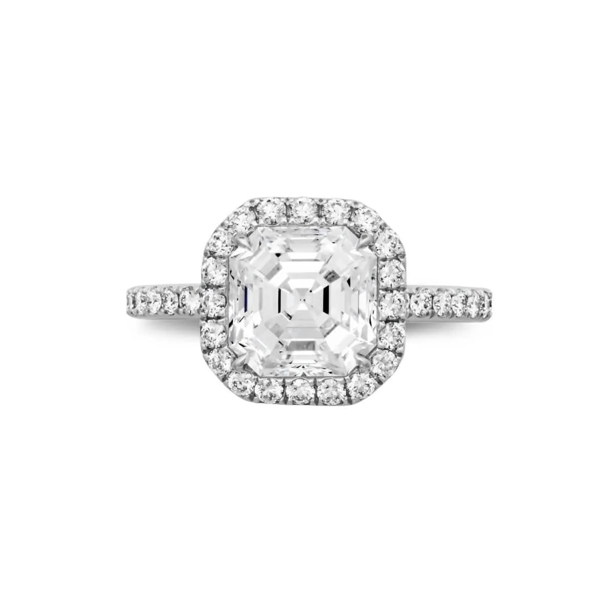 1.45 ct Asscher Cut Diamond Engagement Ring