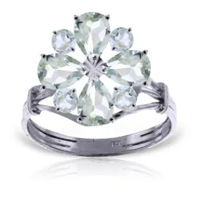 2.43 Carat 14K Solid White Gold Ring Natural Aquamarine