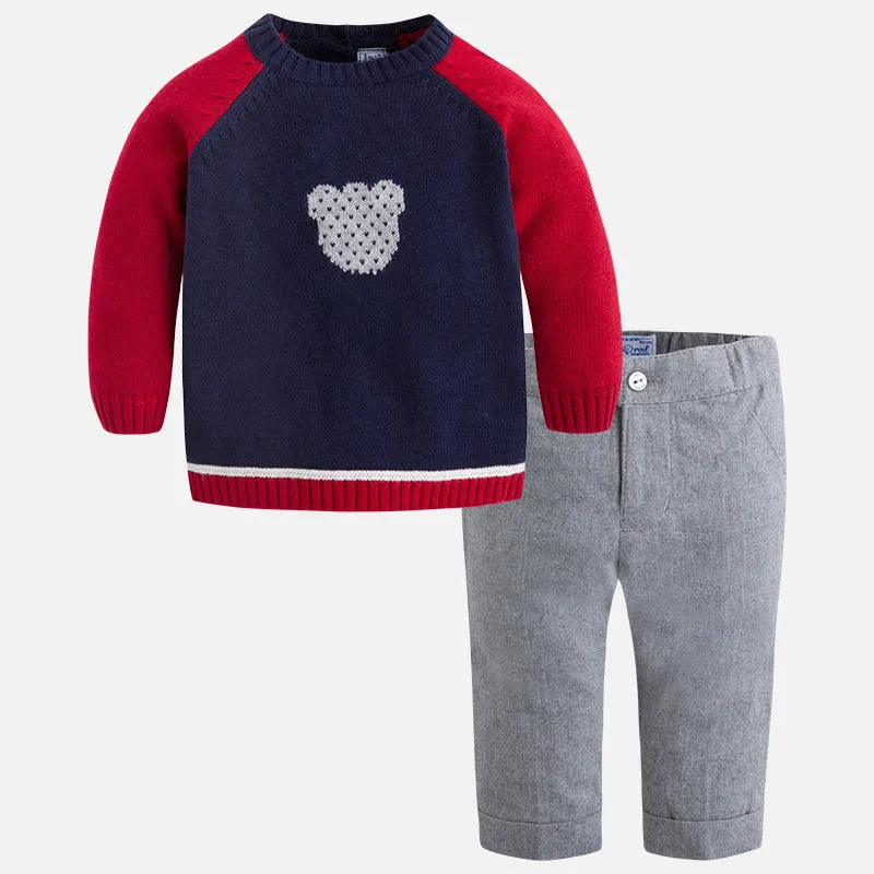 2535 Baby boy set of jumper and long pants