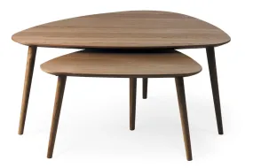 Adda Triangular Nest of Tables | Smoked Oak