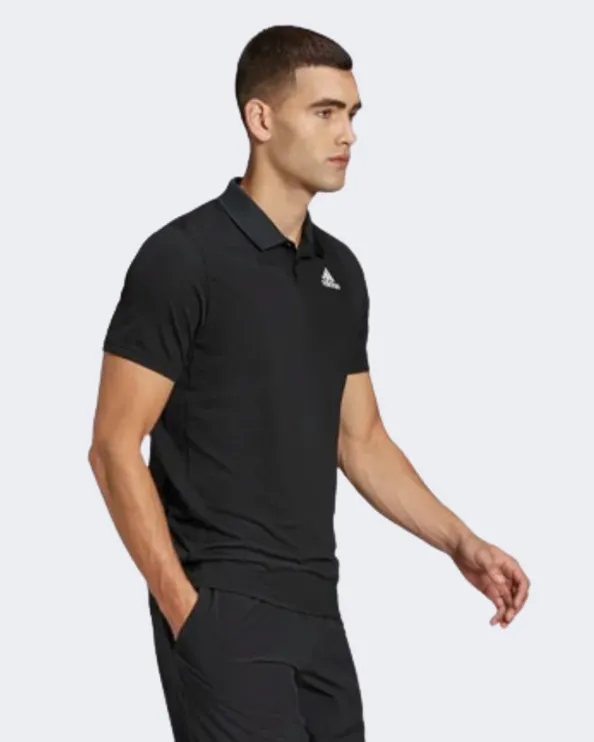 Adidas Club Tennis Piqu&#233; Men Tennis Polo Short Sleeve Black Hf1816