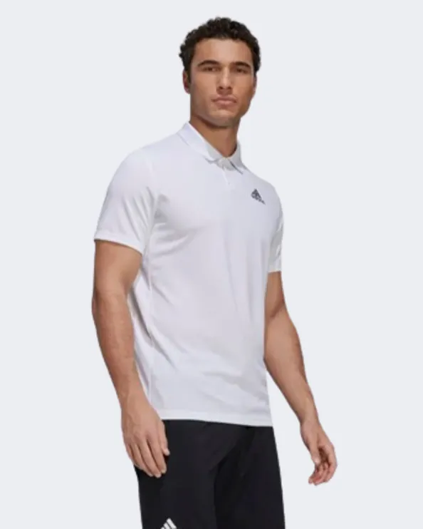 Adidas Piqu&#233; Men Tennis Polo Short Sleeve White Hb8036