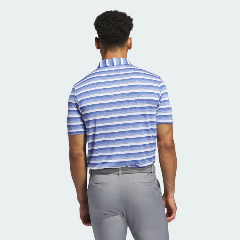 Adidas Two-Color Striped Mens Golf Polo