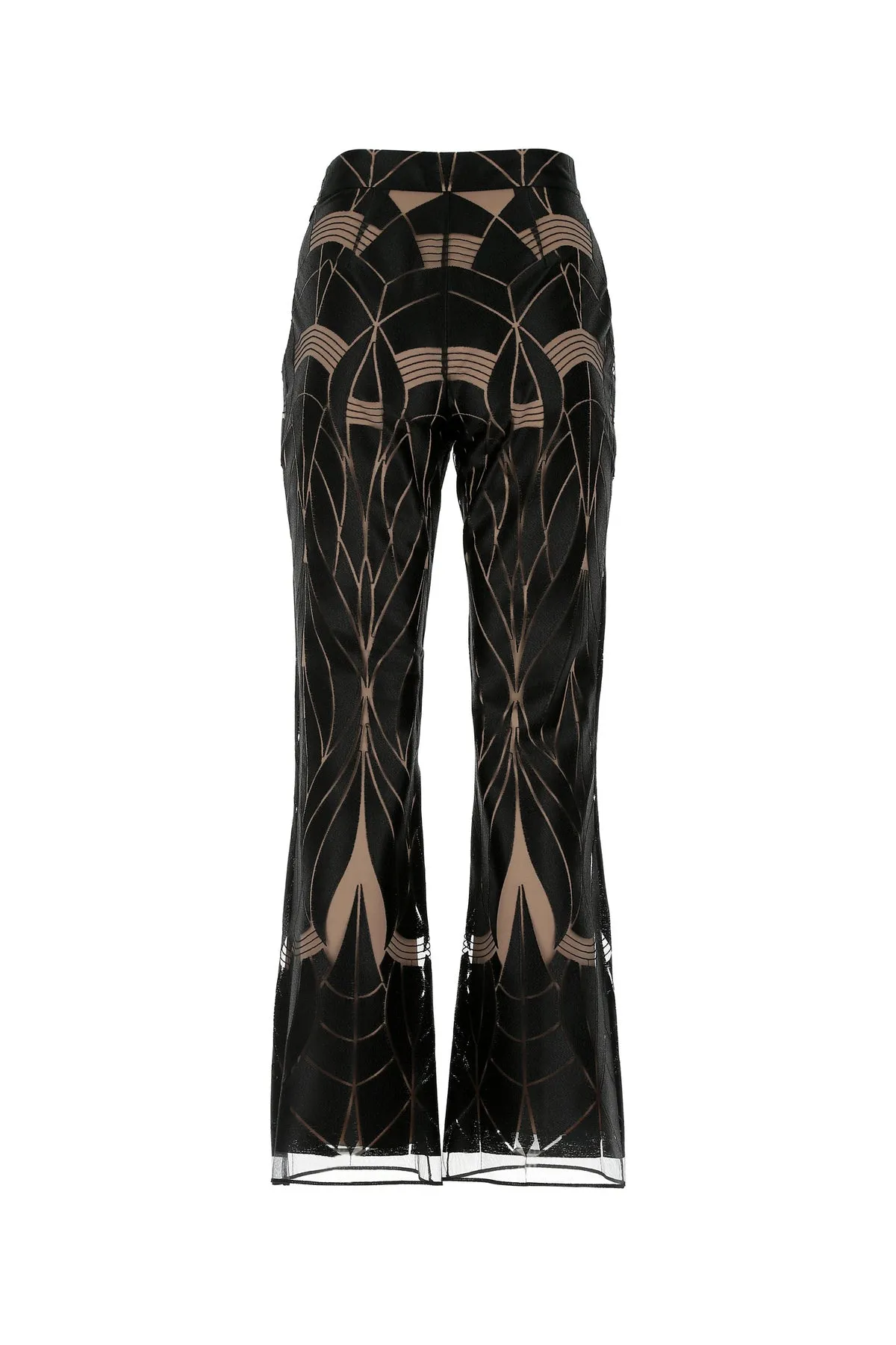 Alberta Ferretti Two Tone High-Waist Flared Pants