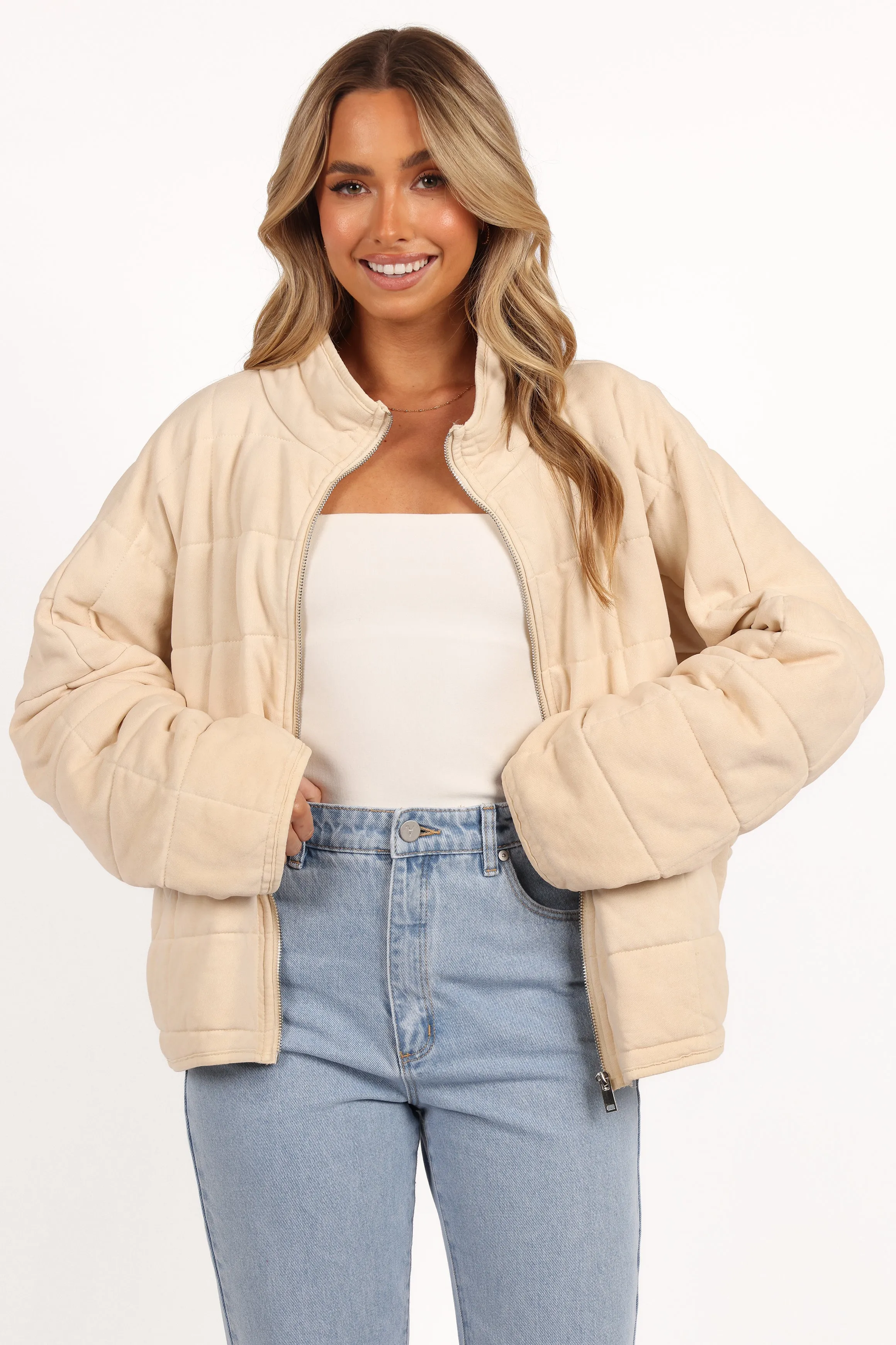 Alegra Quilted Jacket - Cream