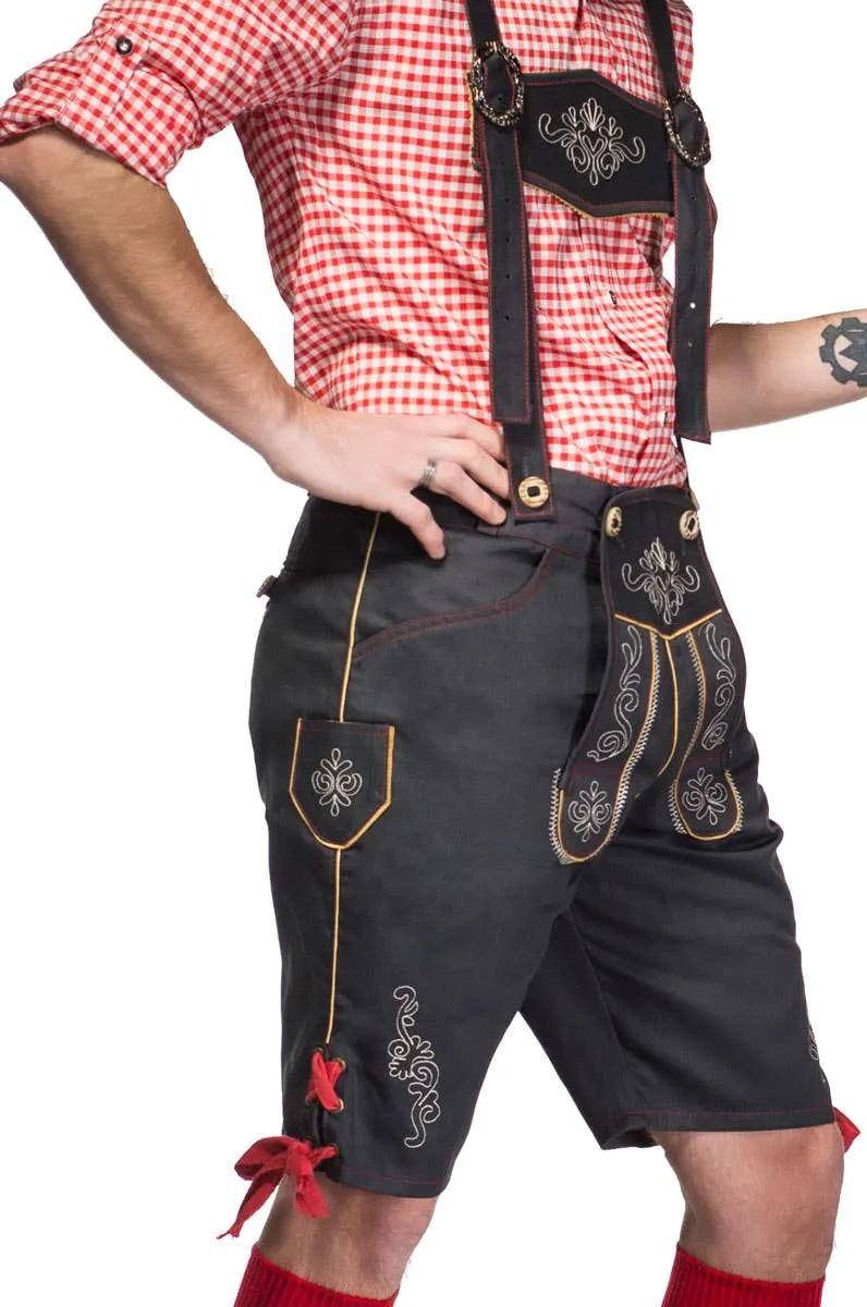 Alpine Hans Mens Deluxe Lederhosen Oktoberfest Costume