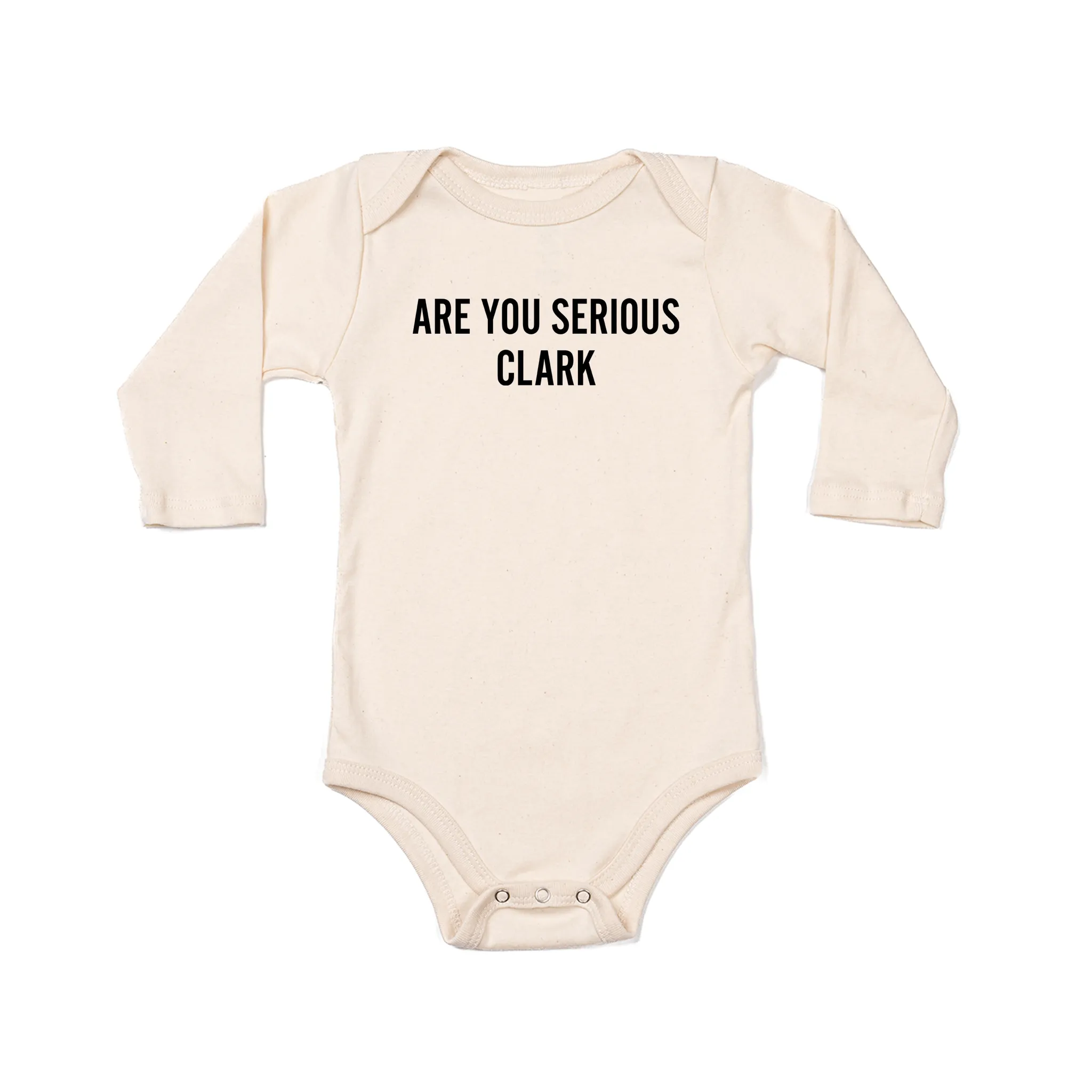 Are You Serious Clark (Black) - Bodysuit (Natural, Long Sleeve)