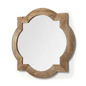 Argonne Wall Mirror Brown Wood