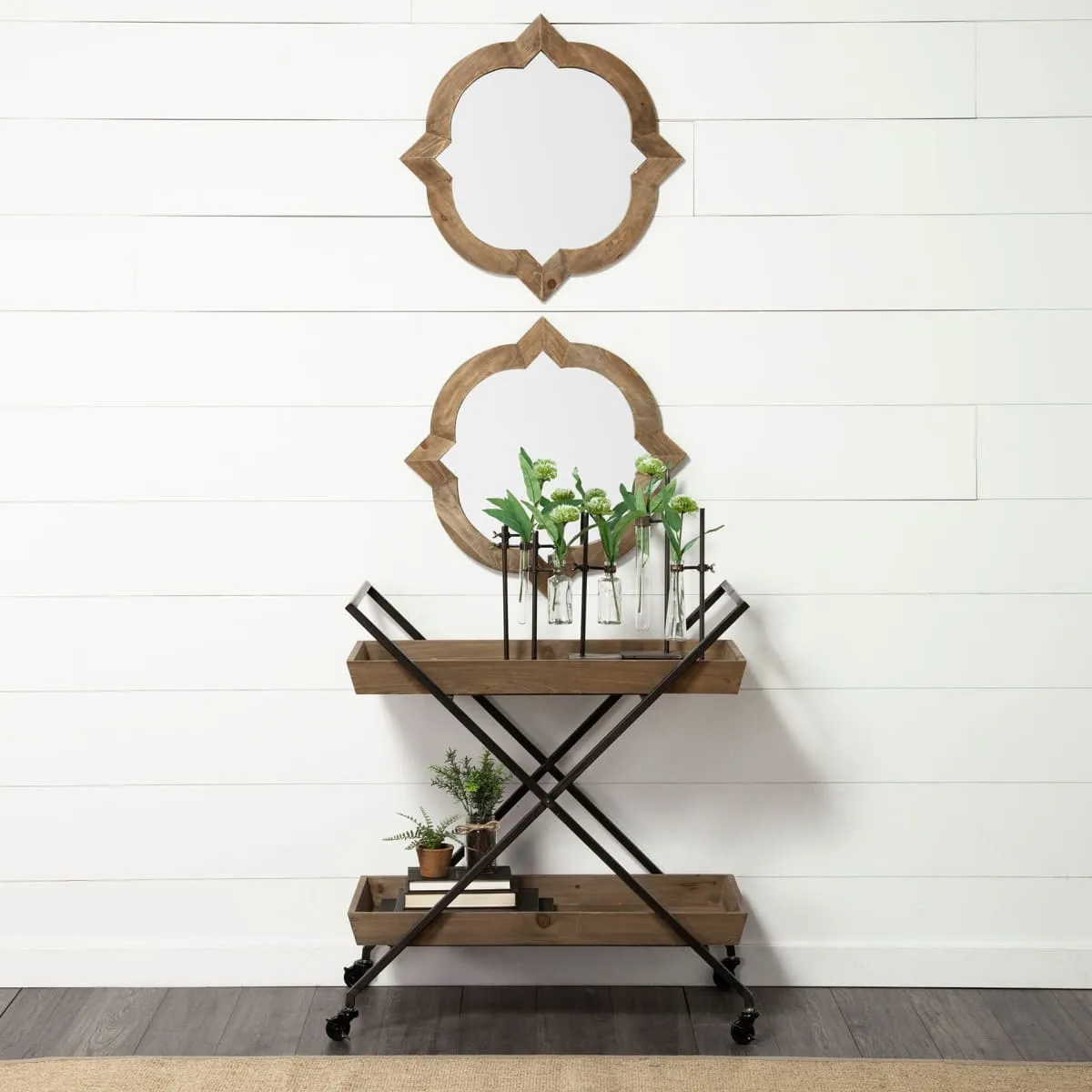 Argonne Wall Mirror Brown Wood