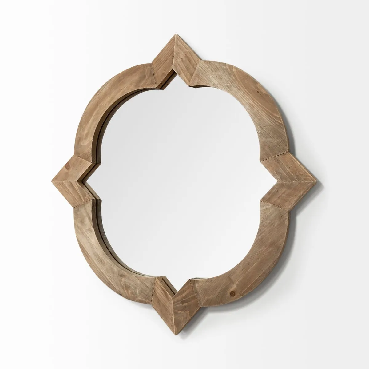 Argonne Wall Mirror Brown Wood