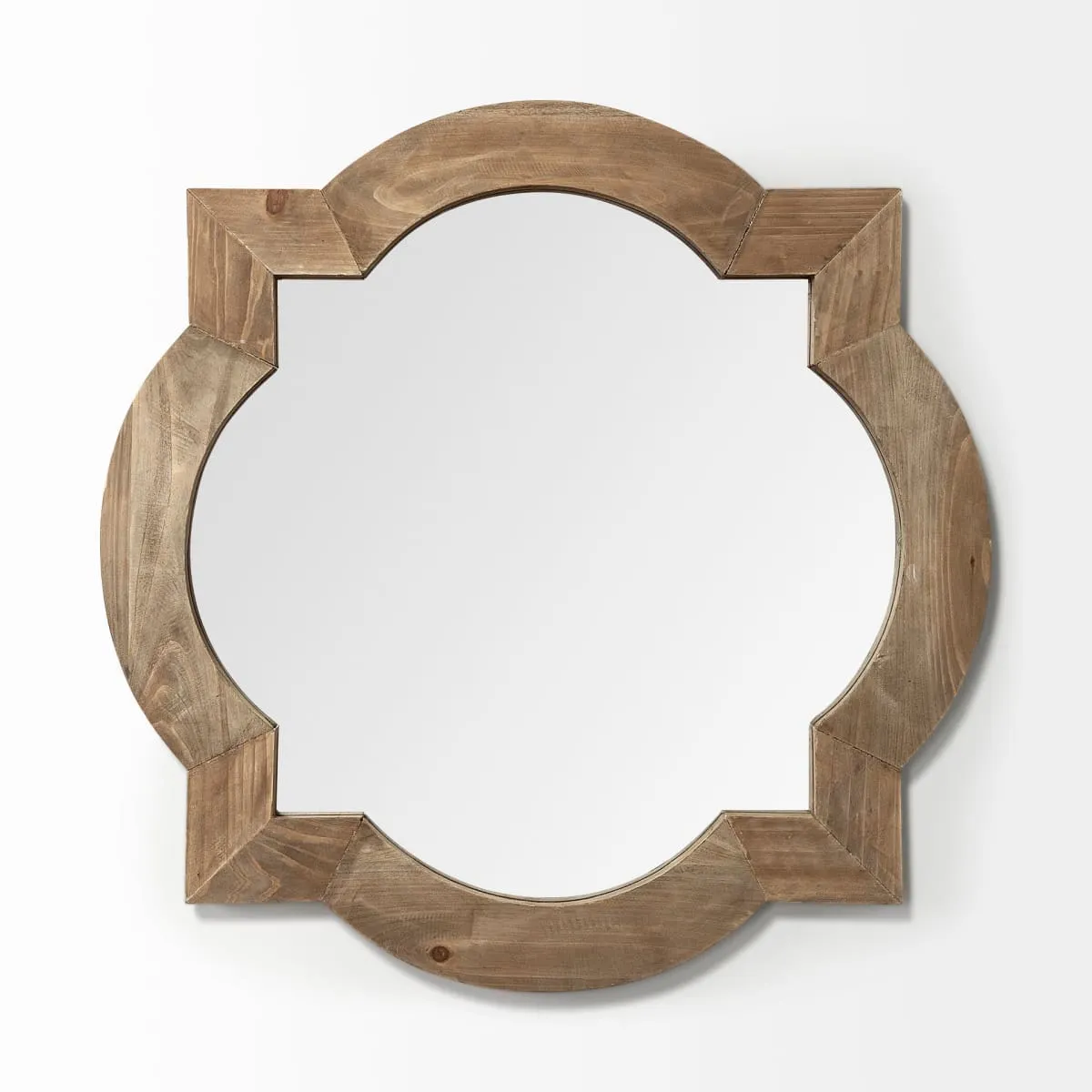 Argonne Wall Mirror Brown Wood