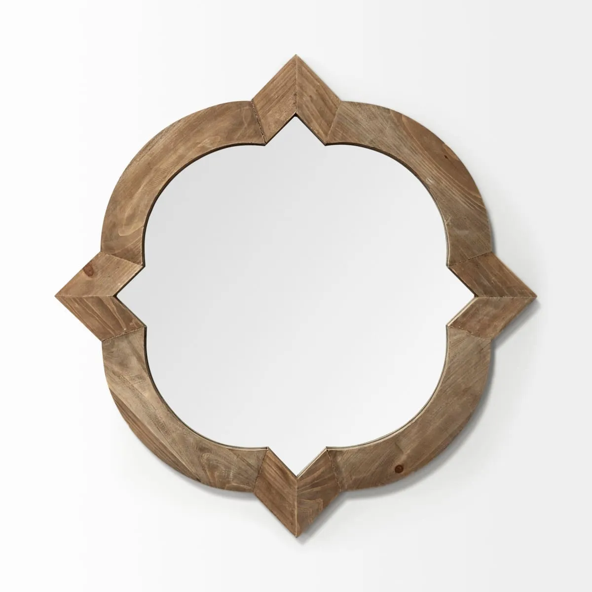 Argonne Wall Mirror Brown Wood