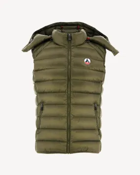 Army Sleevless down jacket Silver