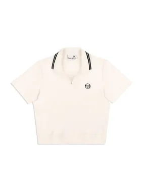 Atri Velour Polo- Gardenia