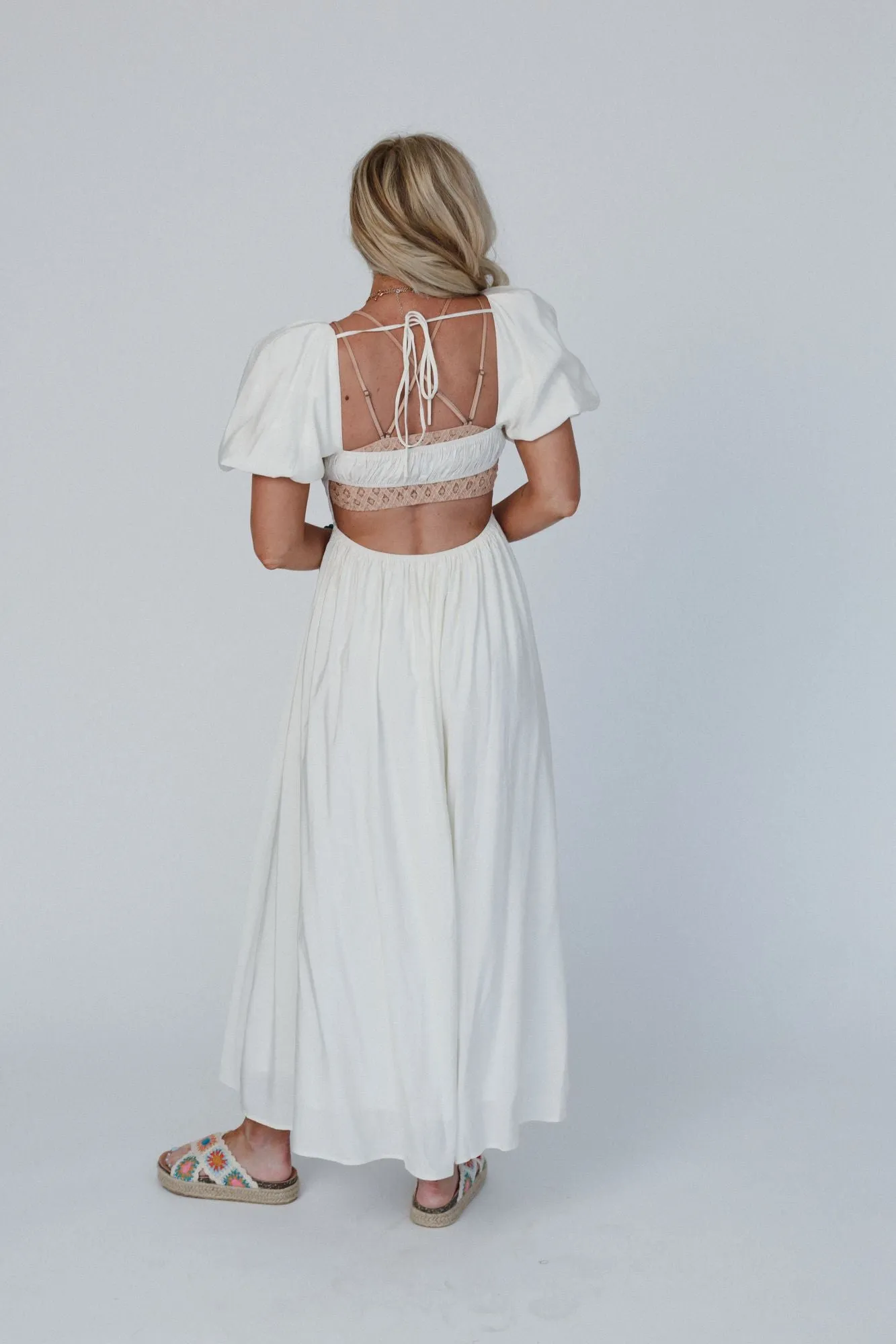 Back Stage Maxi Dress - Ivory