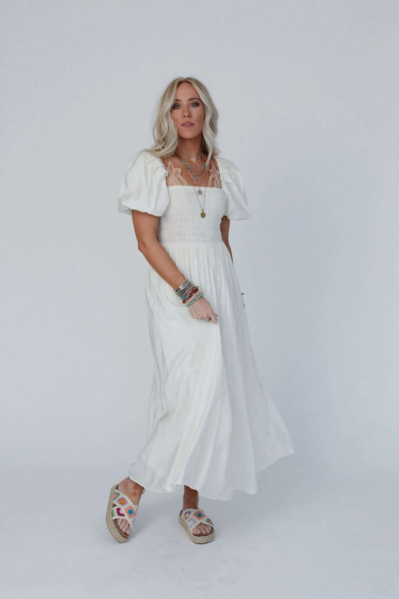 Back Stage Maxi Dress - Ivory