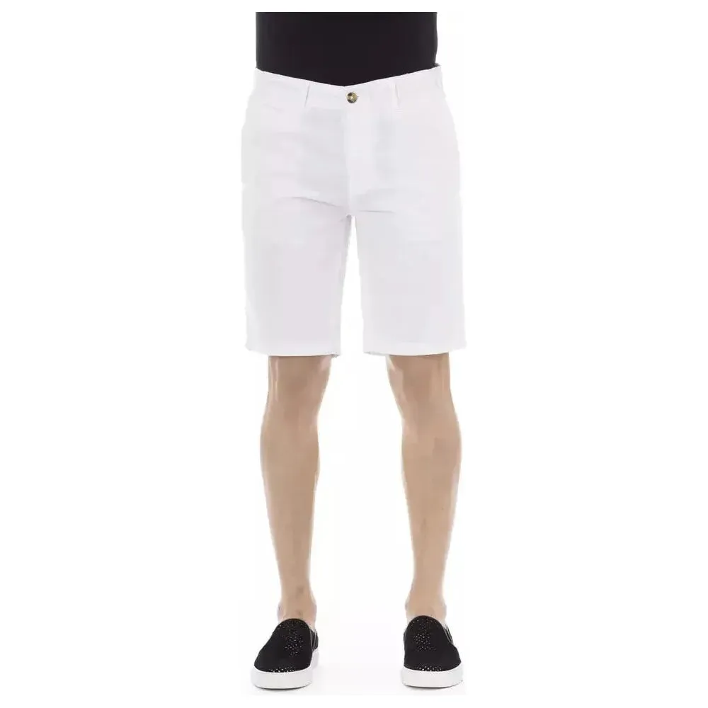 Baldinini Trend White Cotton Men Bermuda Short