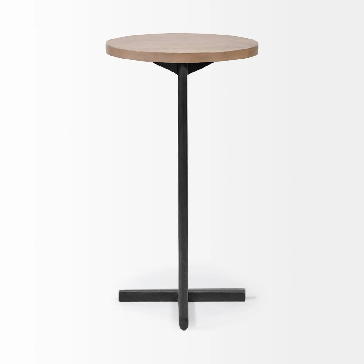 Ballatine Accent Table Brown Wood | Black Metal