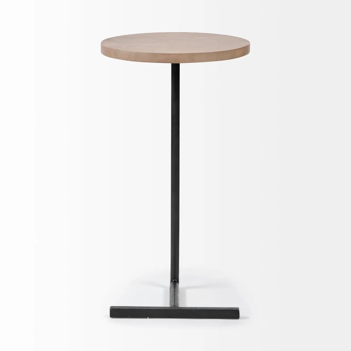 Ballatine Accent Table Brown Wood | Black Metal