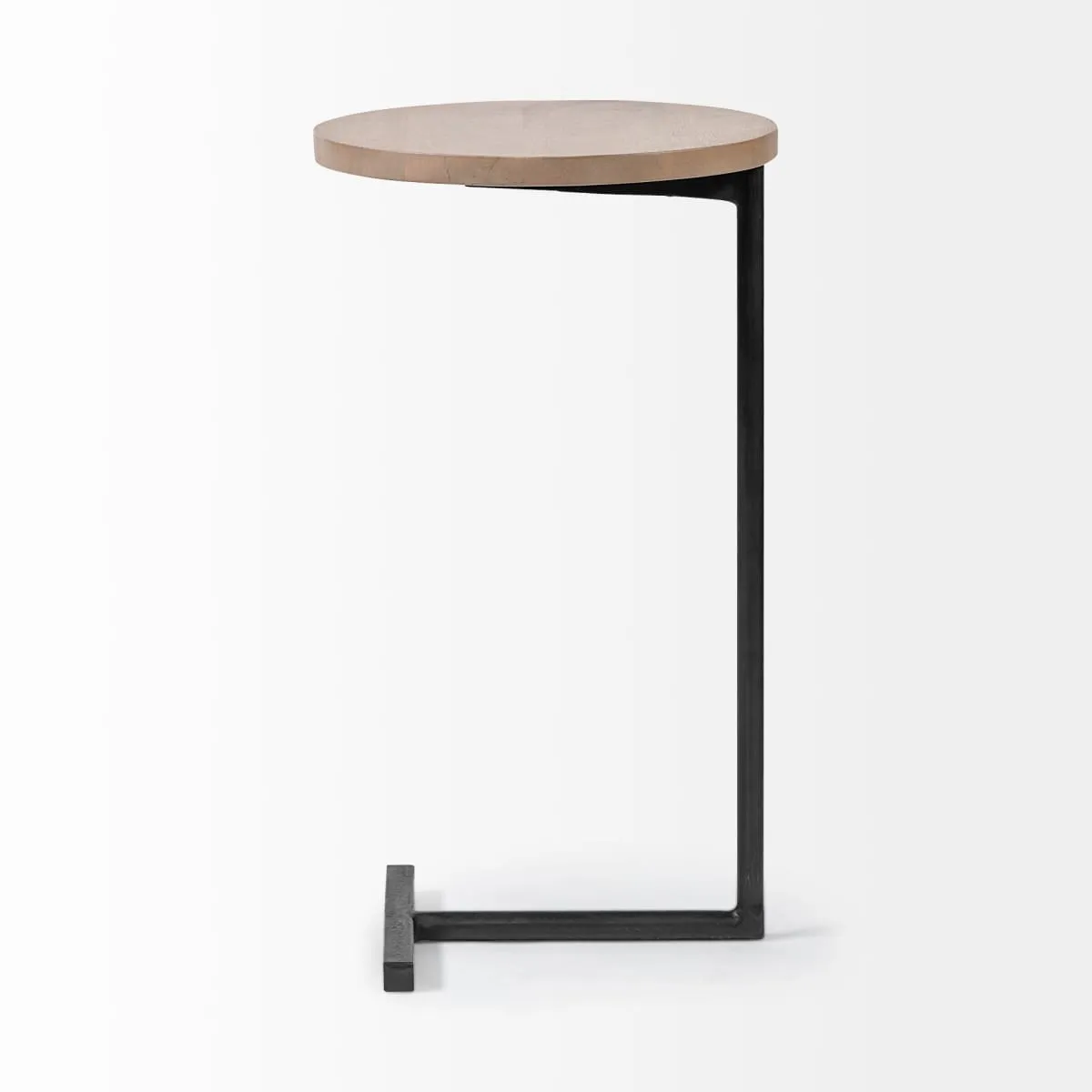 Ballatine Accent Table Brown Wood | Black Metal