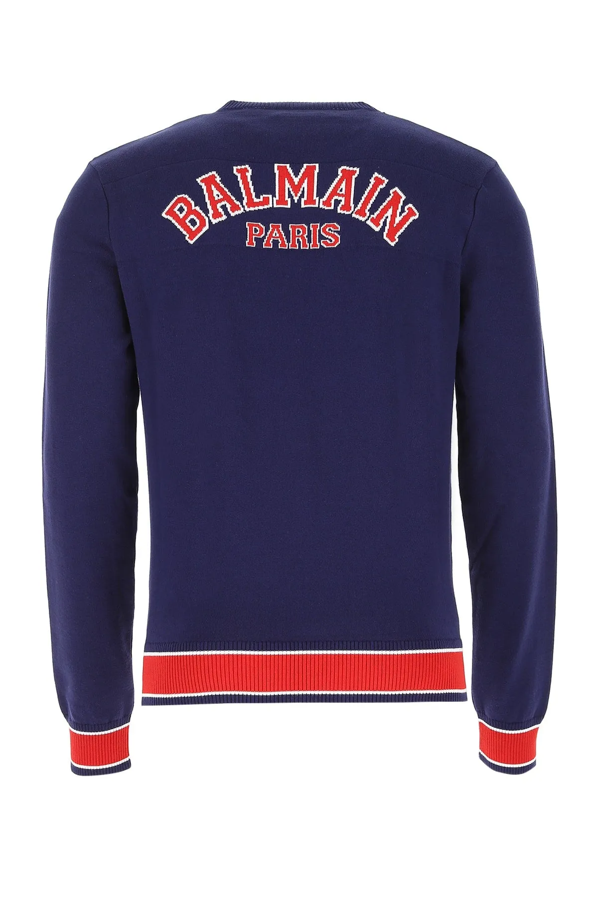 Balmain Logo Intarsia Crewneck Jumper