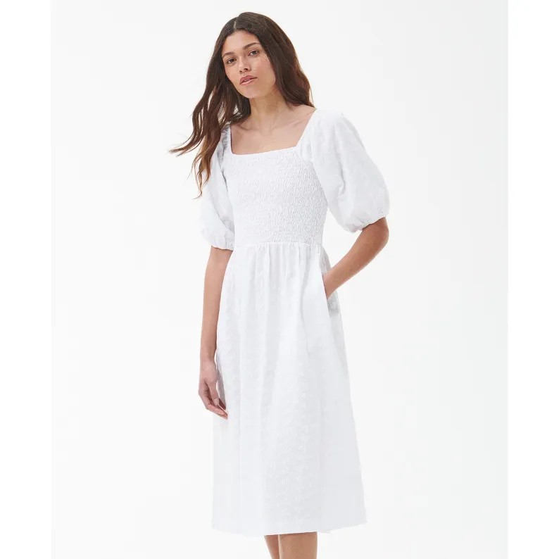 Barbour Areca Midi Dress LDR0671WH11 - Classic White