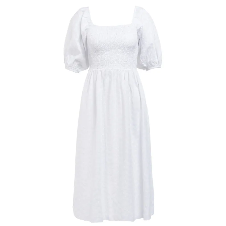 Barbour Areca Midi Dress LDR0671WH11 - Classic White