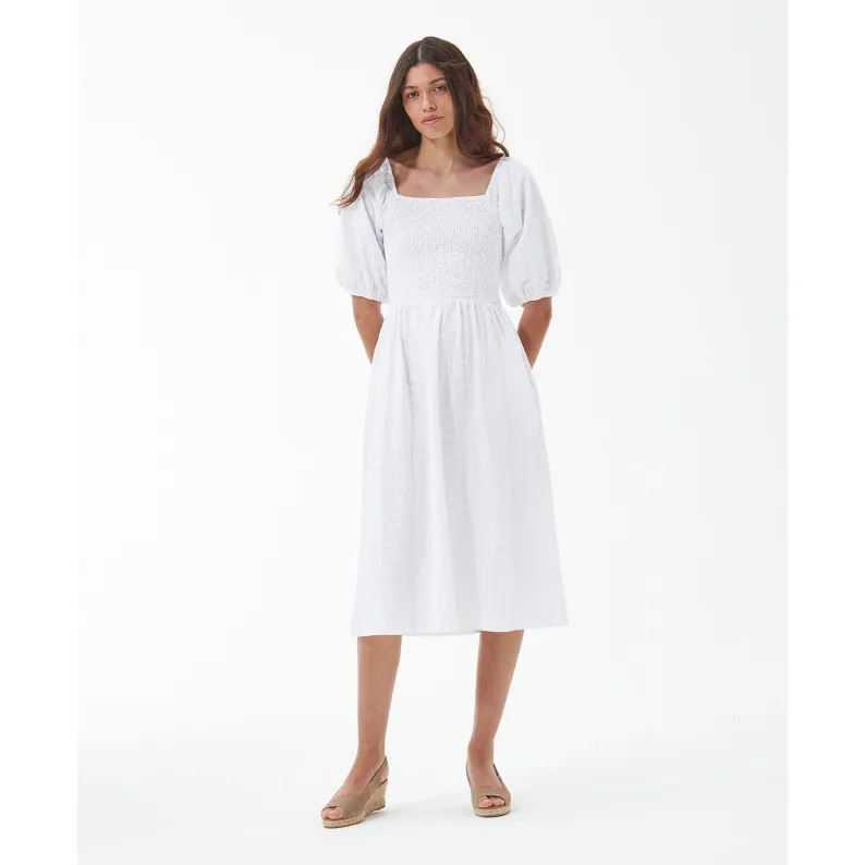 Barbour Areca Midi Dress LDR0671WH11 - Classic White