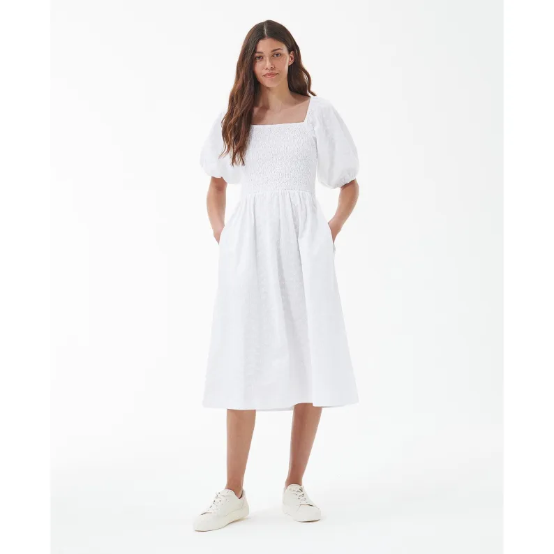 Barbour Areca Midi Dress LDR0671WH11 - Classic White