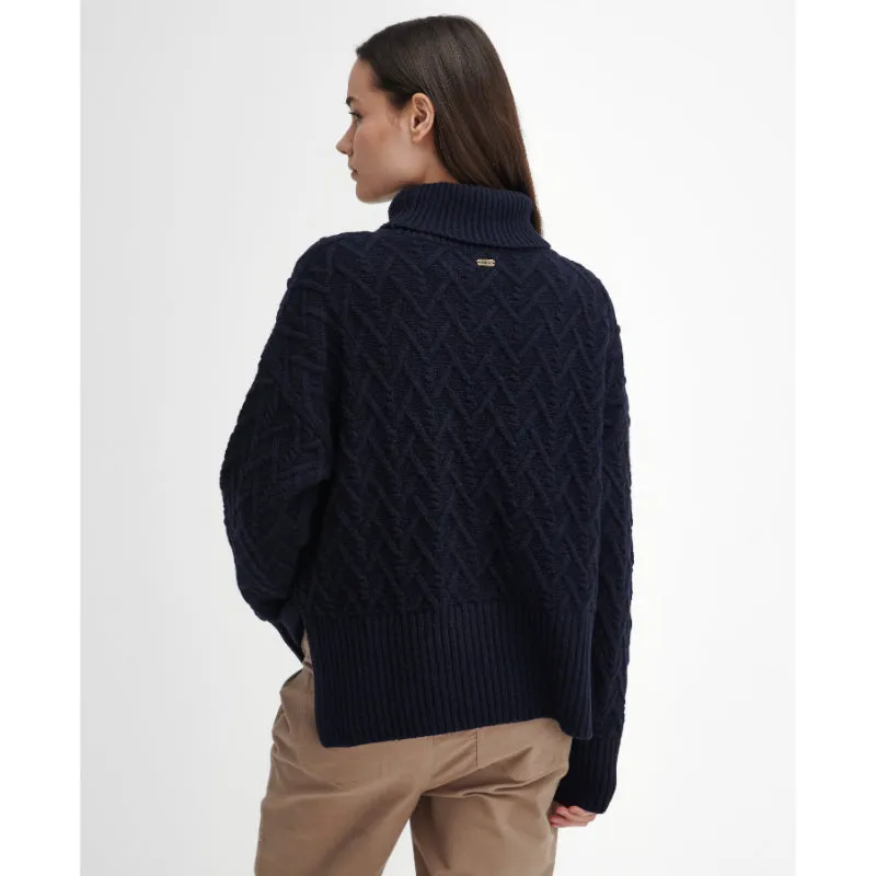 Barbour Clarence Knitted Ladies Jumper - Navy