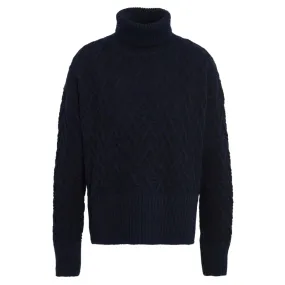 Barbour Clarence Knitted Ladies Jumper - Navy