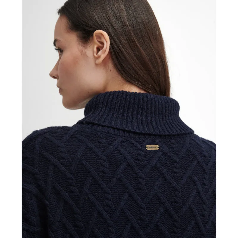 Barbour Clarence Knitted Ladies Jumper - Navy