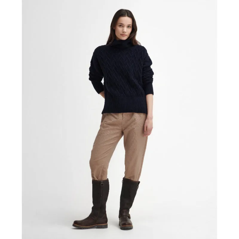 Barbour Clarence Knitted Ladies Jumper - Navy