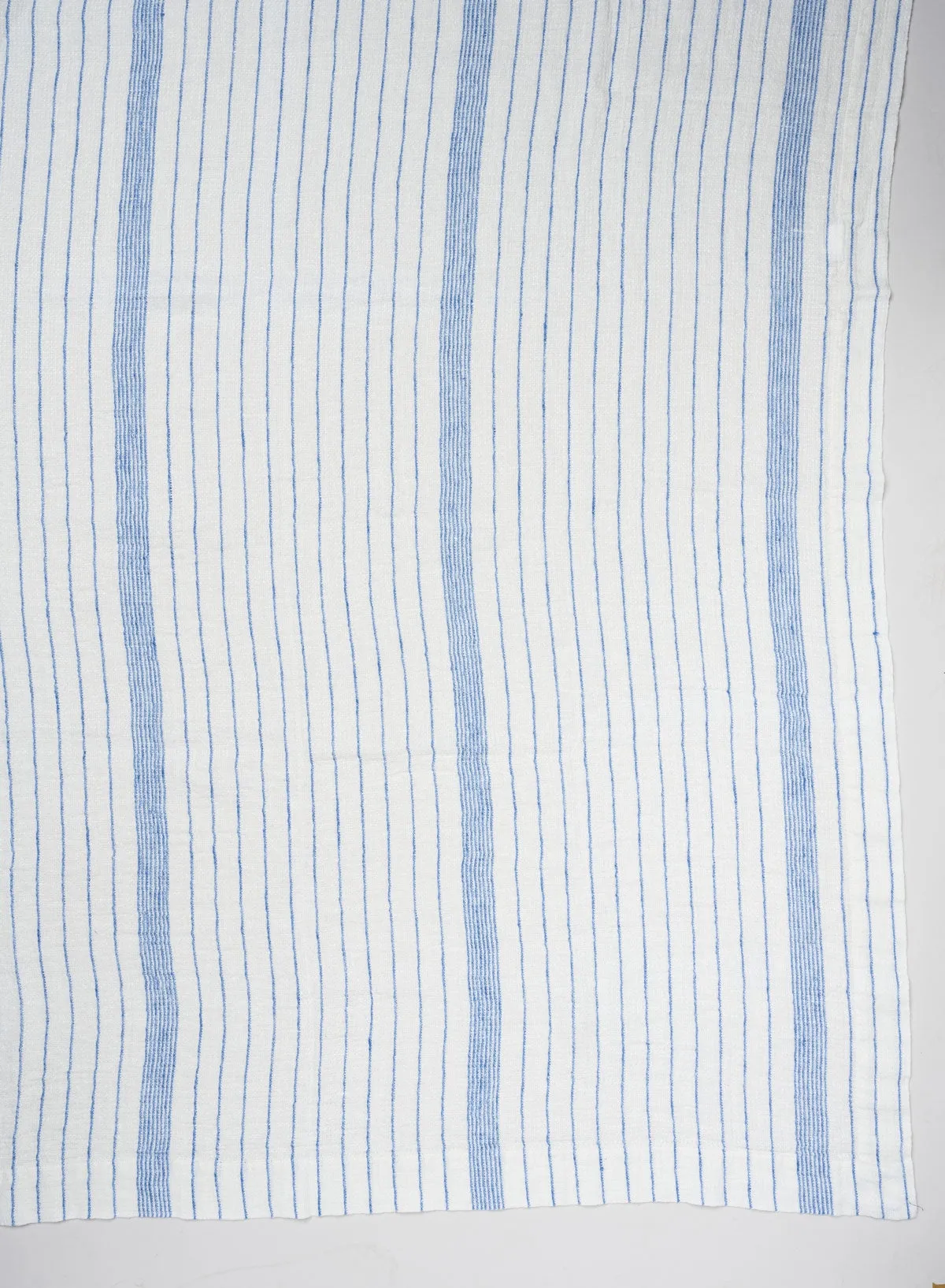 Beach Towel Waffle, Blue Stripe - Linge Particulier