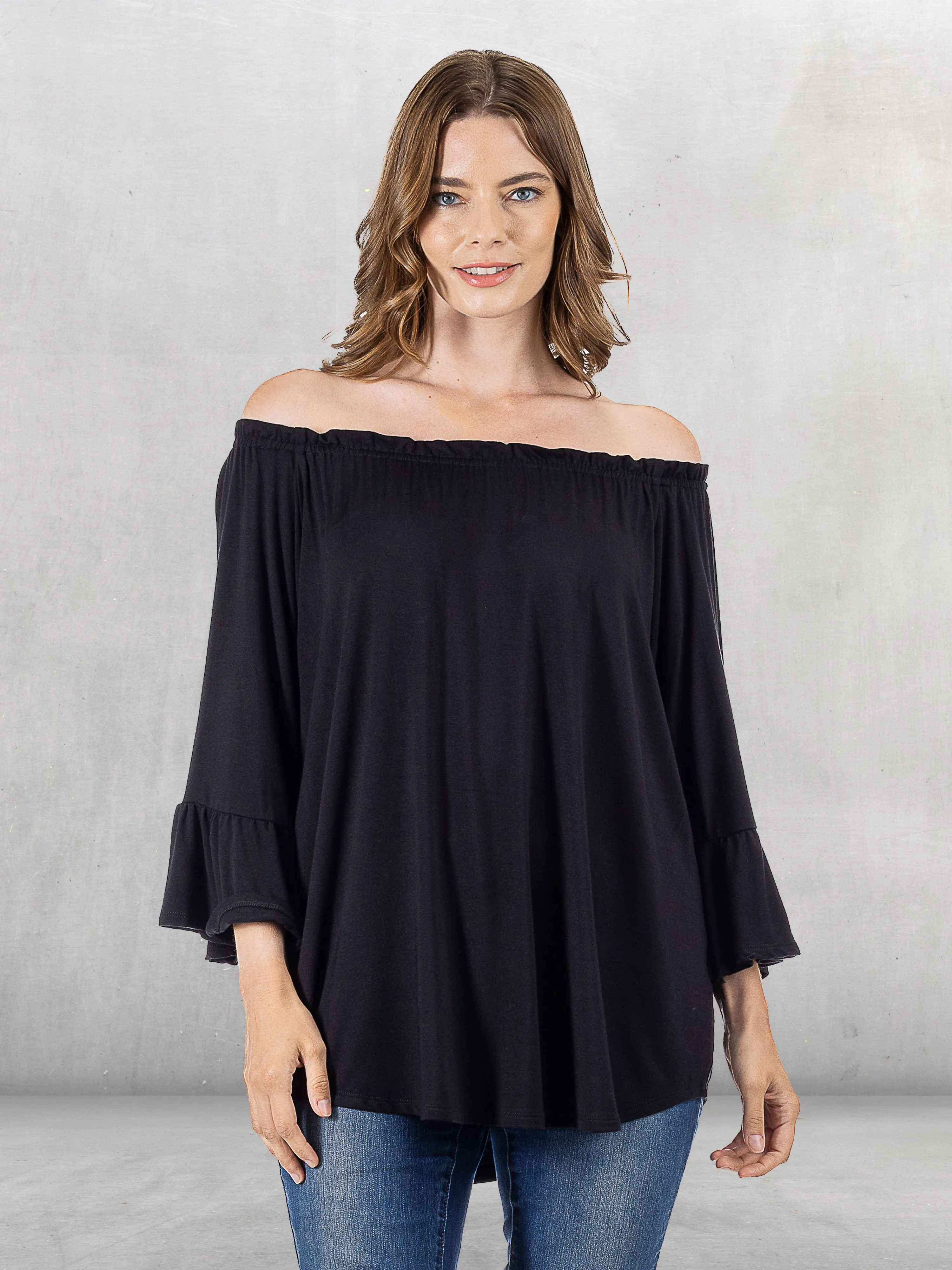 Bell Sleeve Loose Fit Tunic Top