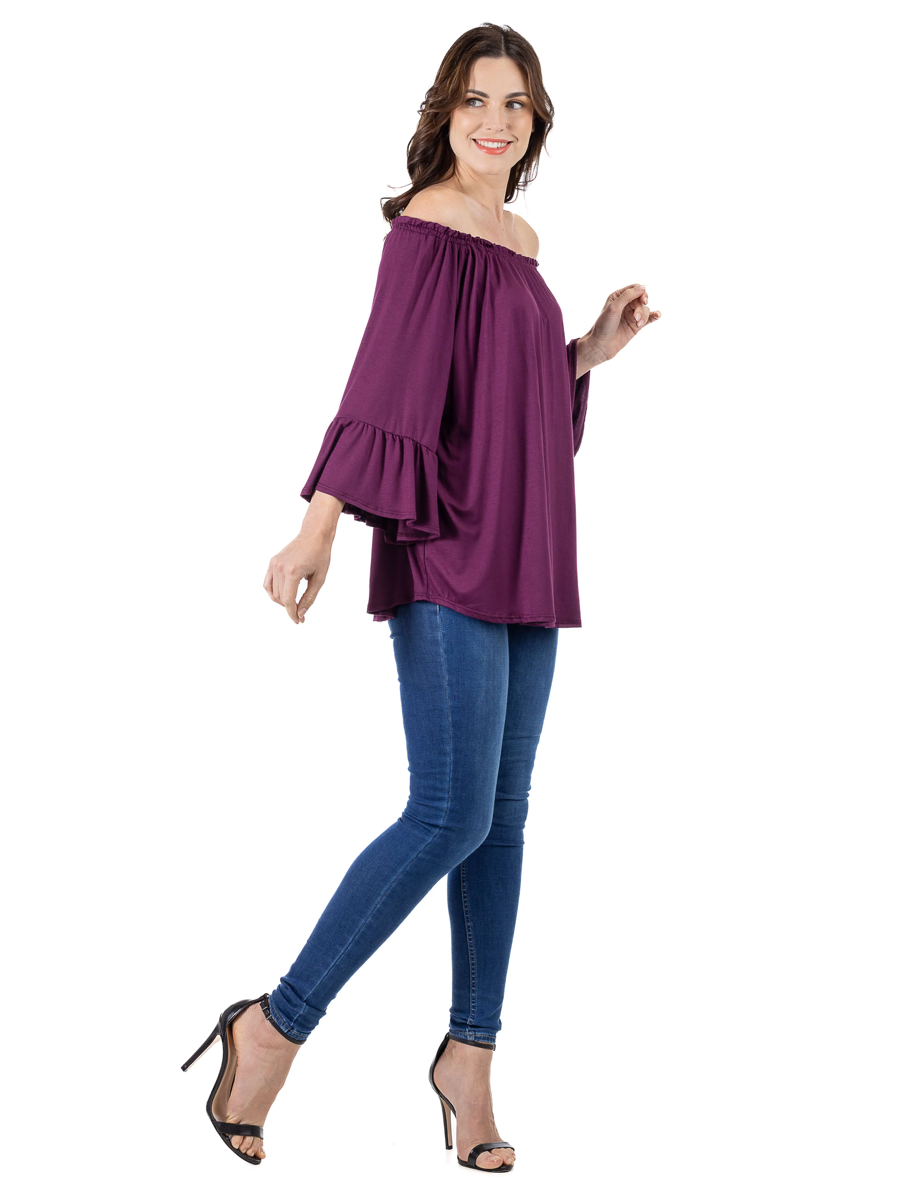 Bell Sleeve Loose Fit Tunic Top