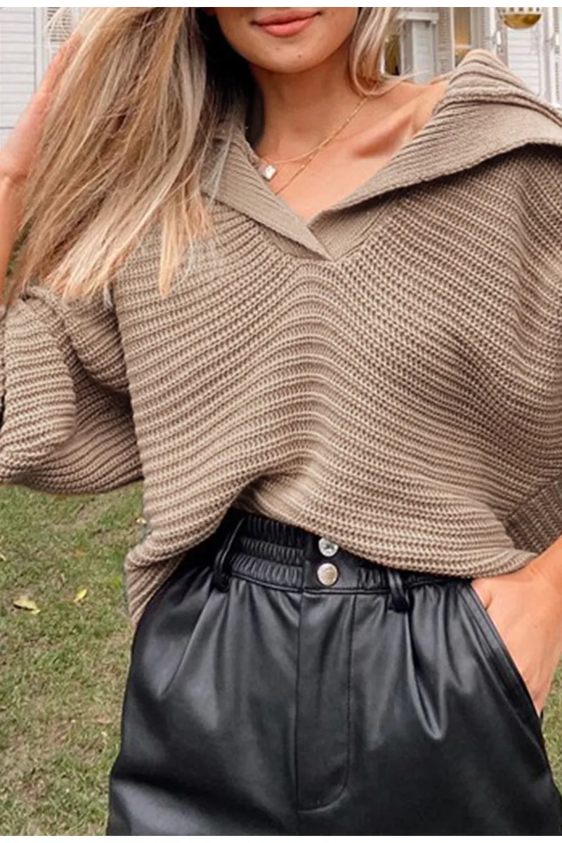 Bernadette Elegant Cropped Loose Sweater