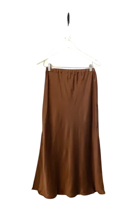 Bias Slip Skirt in Nutmeg