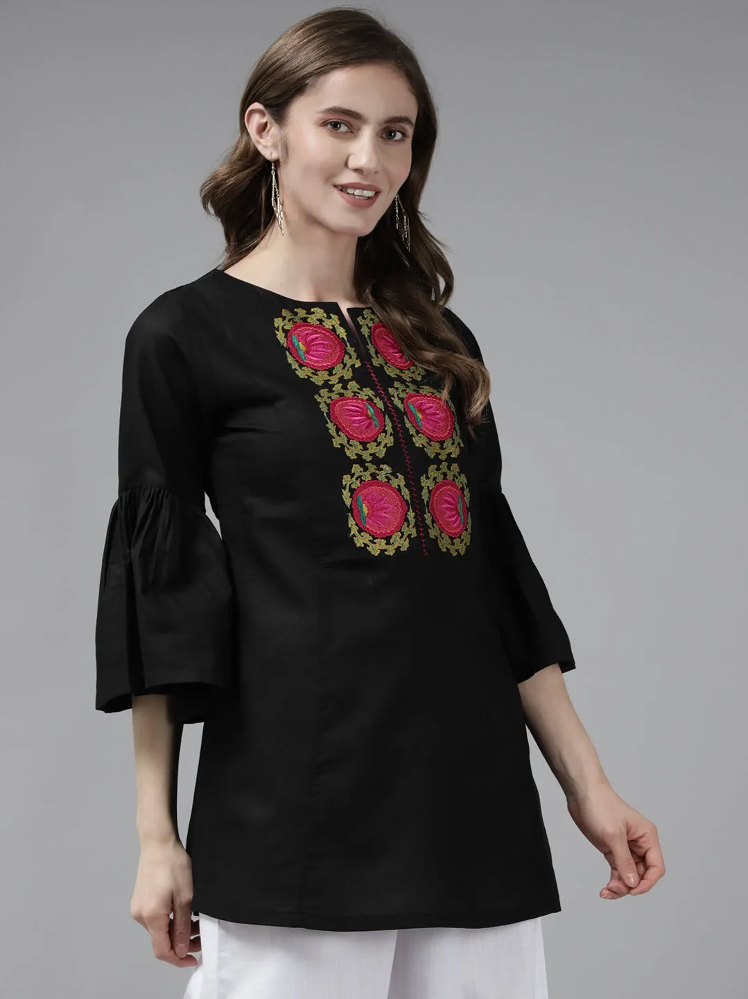 Black Embroidered Tunic