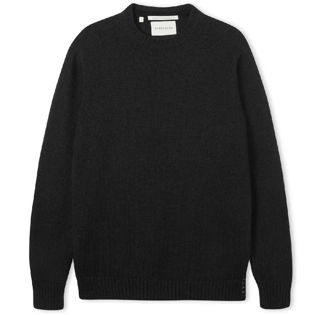 Black Makers Stitch Crew Neck Jumper Sweater