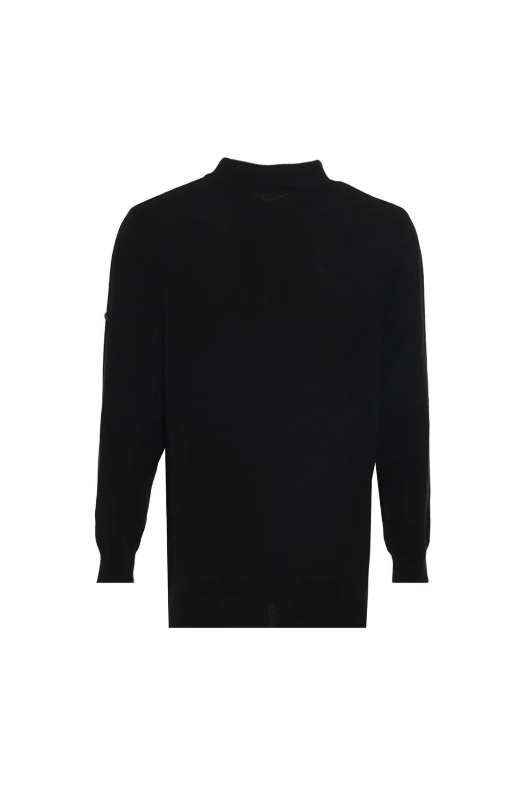 Black Pure Cashmere Men's Polo Sweater