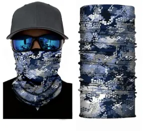 BLUE GLITCH ART  SEAMLESS BANDANA FACE COVER TUBE MULTIFUNCTION MASK WRAPS