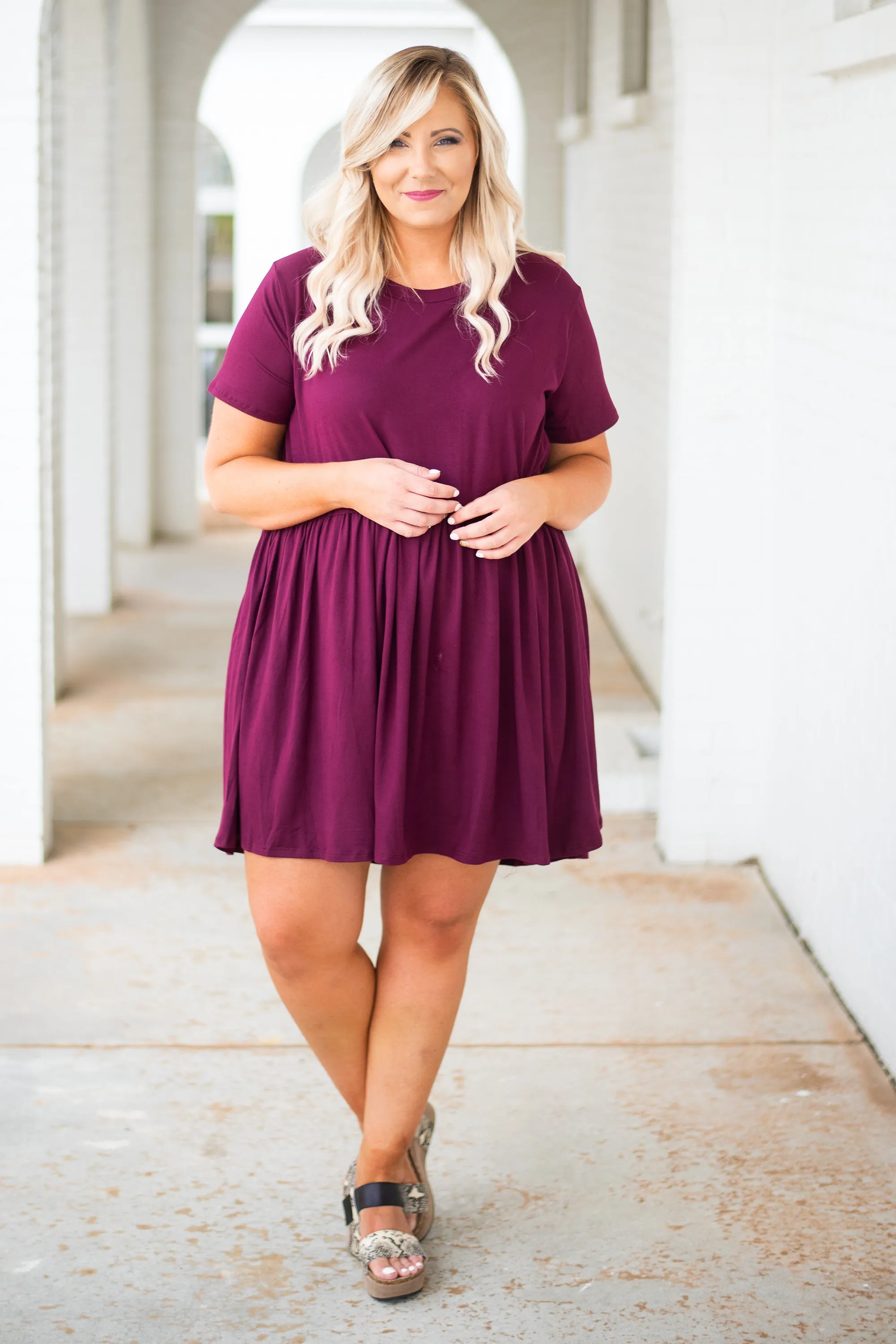 Bold Spirit Dress, Burgundy