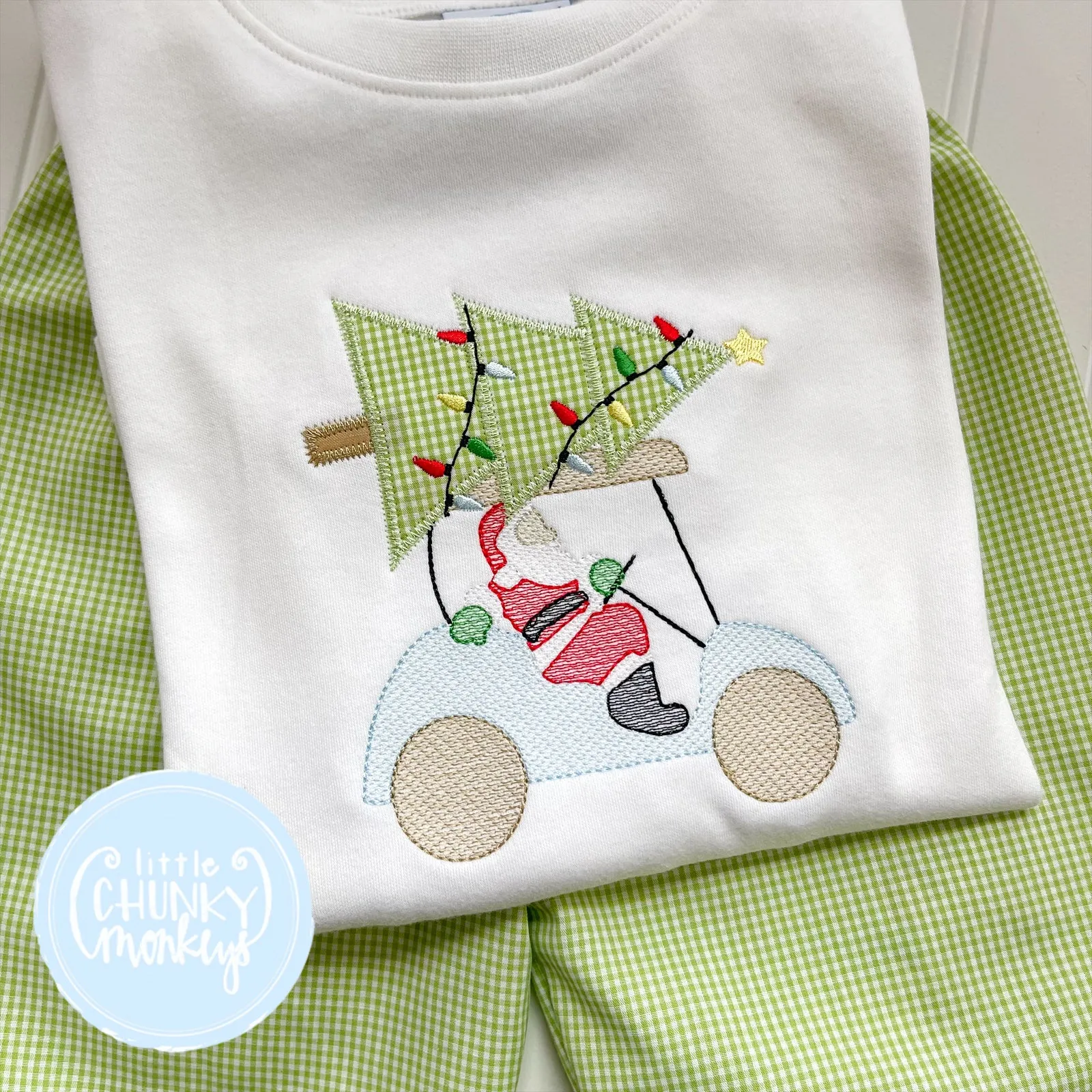 Boy Shirt - Golf Cart Santa