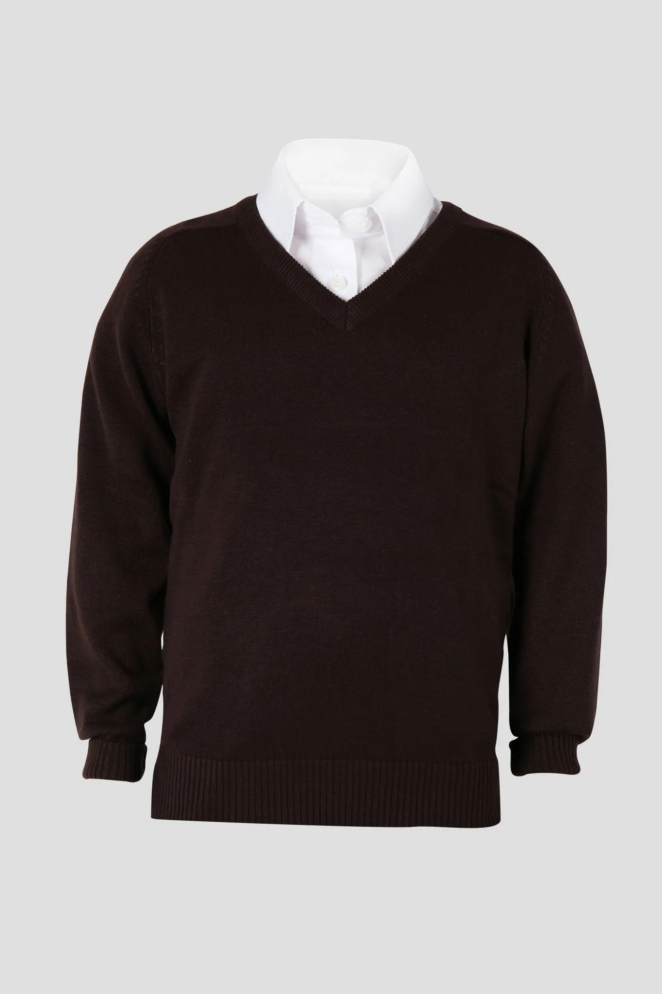 Boys fine knit v-neck school jumper - Quality school uniforms at the School Clothing Company