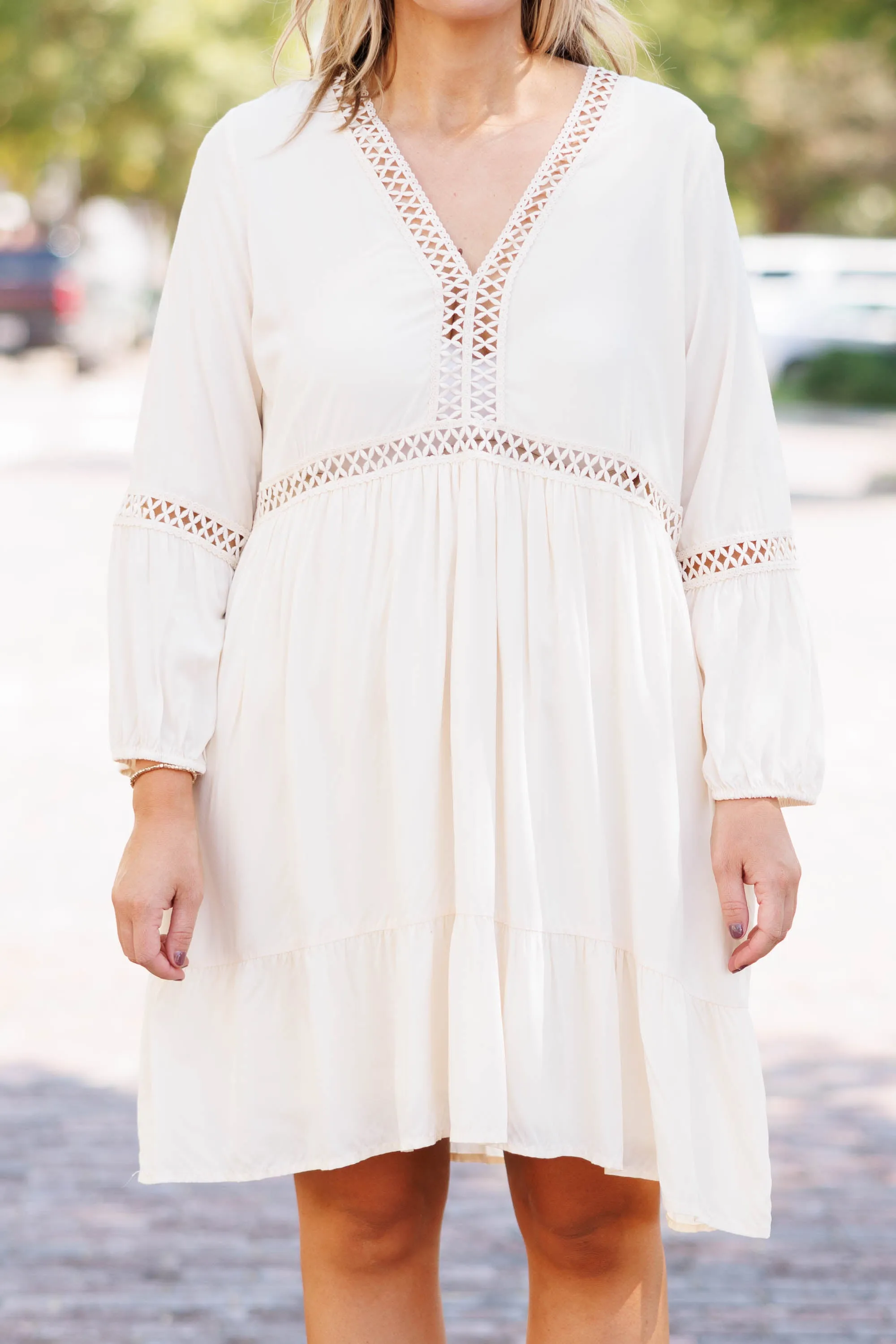 Brighten My Day Dress, Cream