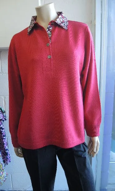 Bromley Knitted (JoRo Style) Collared Jumper (Many Colours)