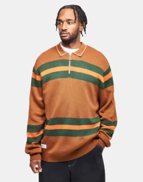 Butter Goods Polo Knit Sweater - Brown